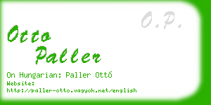 otto paller business card